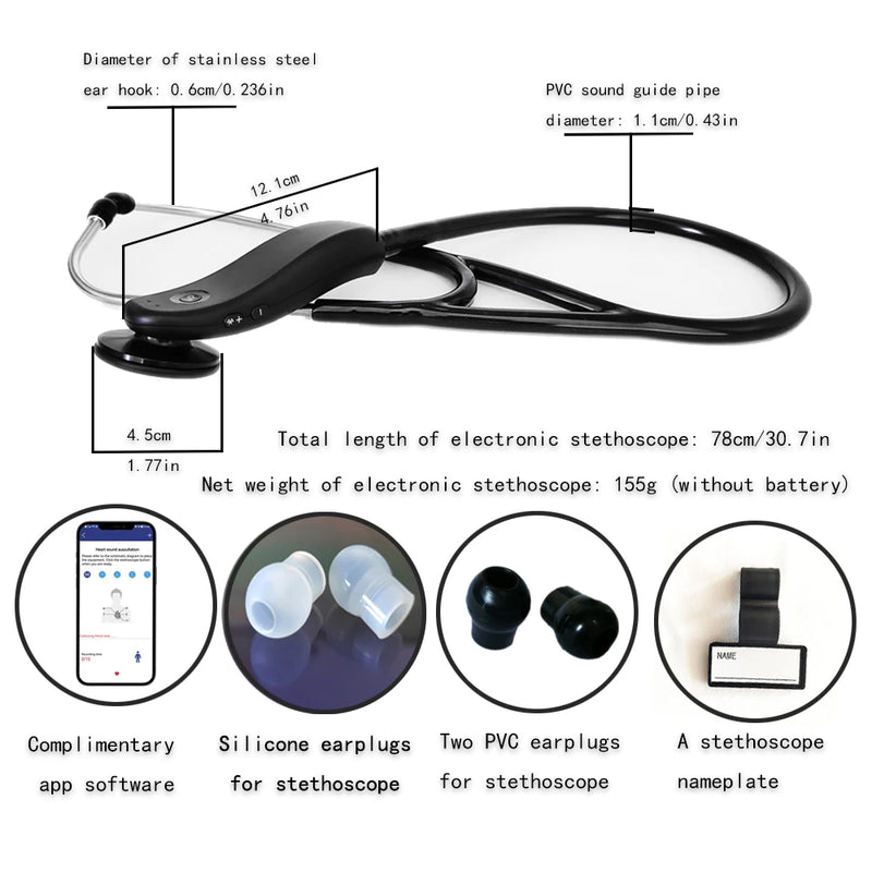 Laser customizable latest Bluetooth digital stethoscope wireless intelligent electronic stethoscope