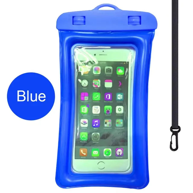 Floating Airbag Waterproof Swimming Bag Phone Case & Strap For iPhone 11 12 13 14 15 Pro Max Samsung S23 S22 Xiaomi Huawei Cover