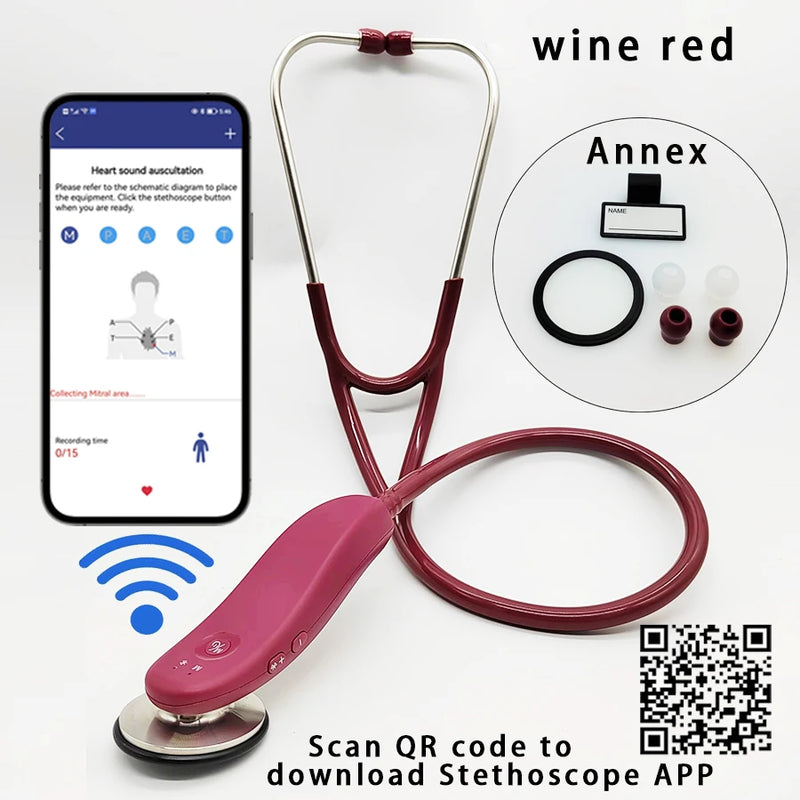 Laser customizable latest Bluetooth digital stethoscope wireless intelligent electronic stethoscope