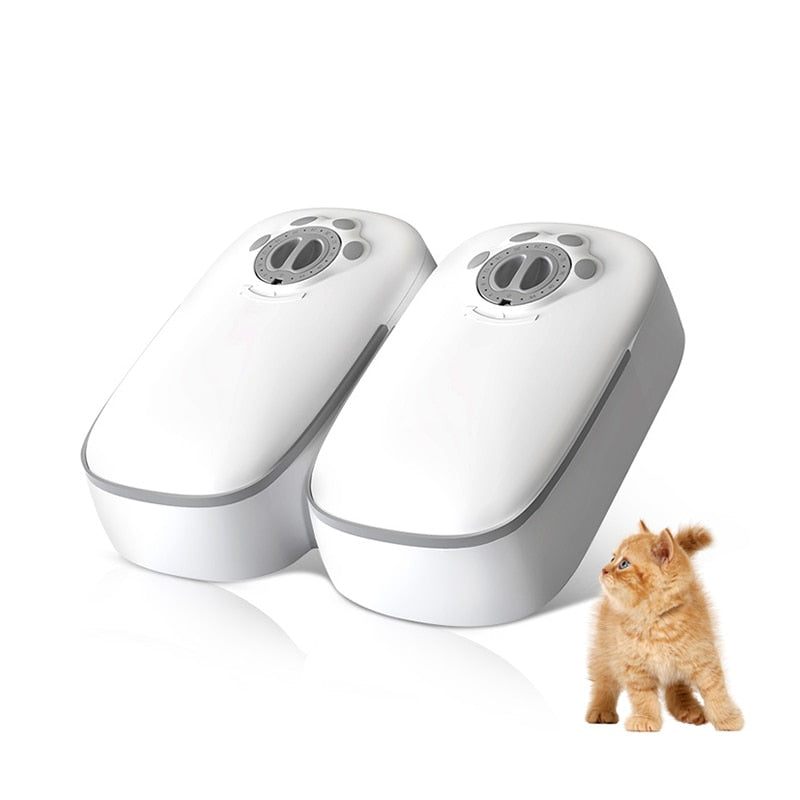 Comedouro Duplo e Automático Para Gatos com Temporizador