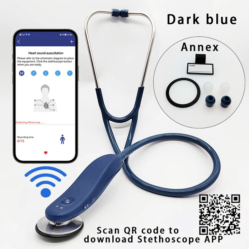 Laser customizable latest Bluetooth digital stethoscope wireless intelligent electronic stethoscope