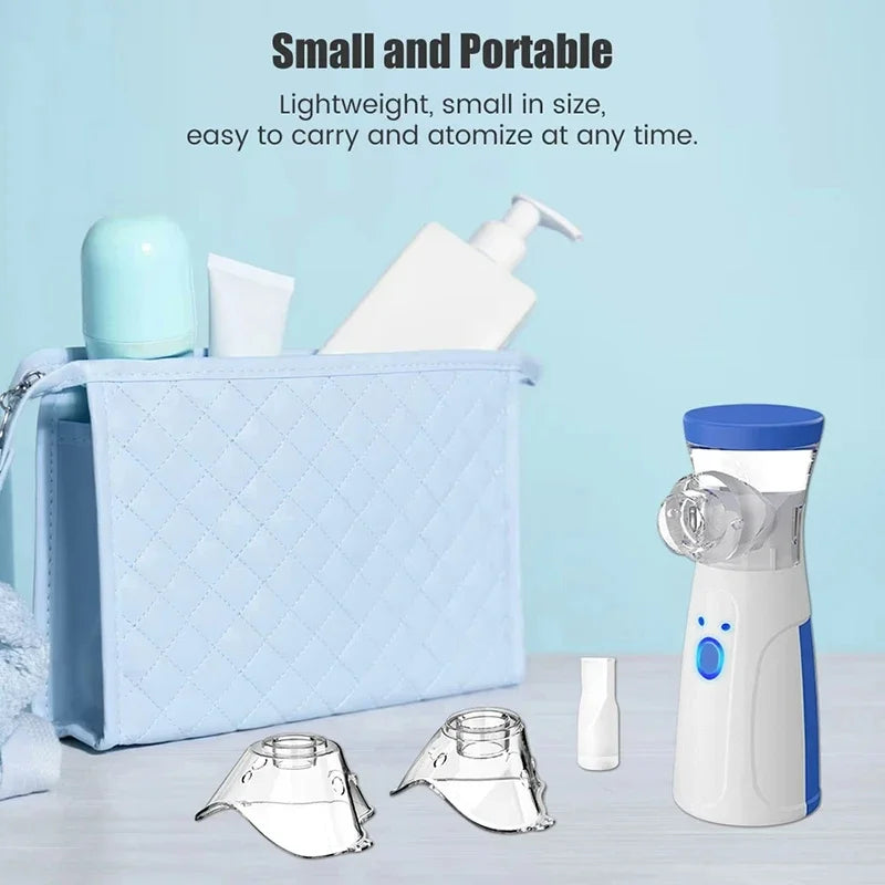 Medical USB Nebulizer - Portable Compressor Sprayer, Handheld for Home, Suits Adults & Children with Cough Inhaler Machine